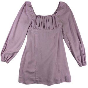 Mini Dress Womens XS Purple Milkmaid Coquette Cottagecore Babydoll Peasant‎ Boho